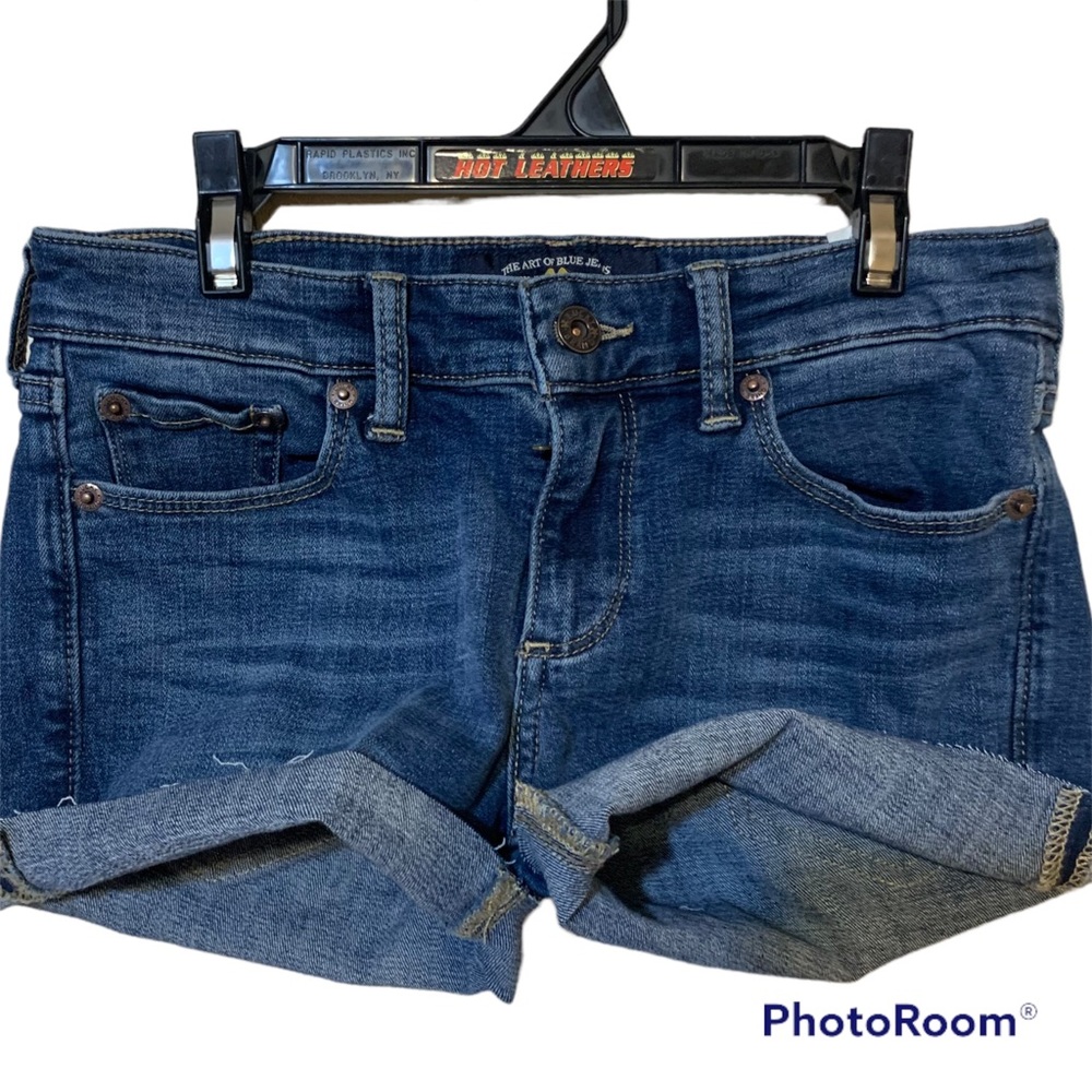 Lucky Brand cutoff shorts cuffed 2” inch inseam 0 25 sweet boot denim Jean small